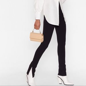 Black Side Slit Pants